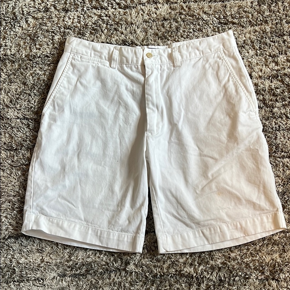 Men’s Ralph Lauren White Flat Front Shorts